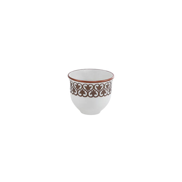 White & Copper Coffee Cups - Set of 6