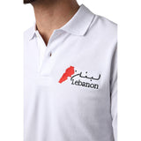 Long Sleeves Lebanon White Polo