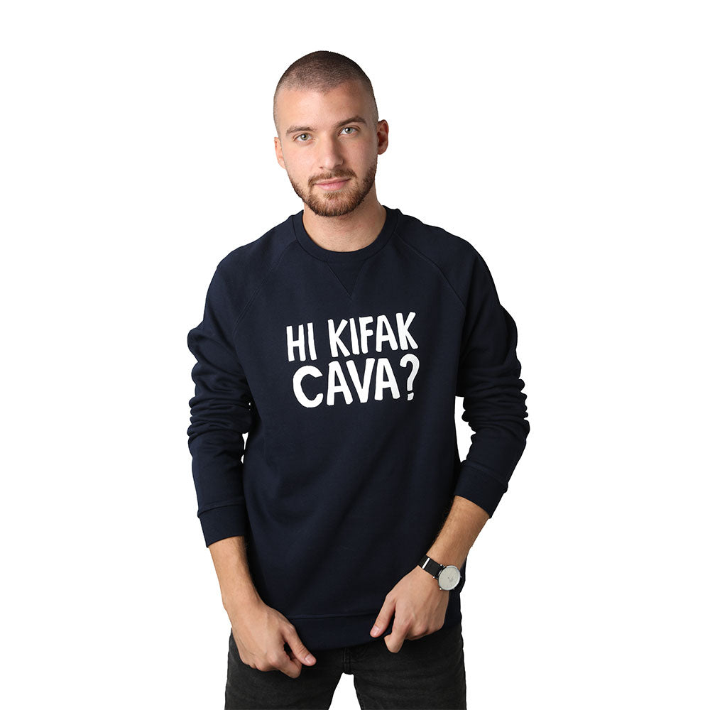 Hi Kifak Cava Navy Blue Men's Sweater