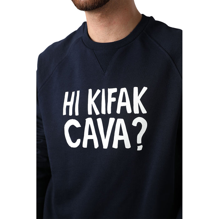 Hi Kifak Cava Navy Blue Men's Sweater