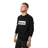 Embroidered Beirut White on Black Men's Sweater
