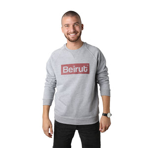 Beirut Burgundy on Grey Men's Sweater