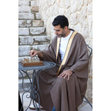 Mouftah El Chark Gold & Brown Light Wool Abaya
