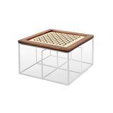 Mouftah El Chark Geometric Gold Tea Box - 4 Compartments