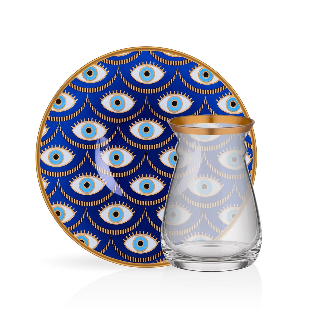 Mouftah El Chark Multi Eye Tea Cups - Set of 6