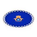Mouftah El Chark Royal Blue Hamsa Large Plate