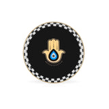 Black Hamsa Plates - Medium Set of 4