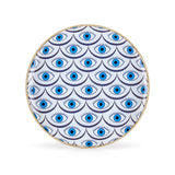 White & Blue Multi Eye Plates - Set of 4