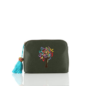 Olive Green Tree of Life Pouch